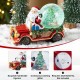 Glitzhome 100mm Christmas Resin Lighted Musical  Snowflakes Santa Car Waterglobe