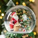 Glitzhome 150mm Christmas Resin Lighted Musical  Snowflakes Santa Waterglobe