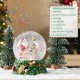 Glitzhome 150mm Christmas Resin Lighted Musical  Snowflakes Santa Waterglobe