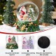 Glitzhome 150mm Christmas Resin Lighted Musical  Snowflakes Santa Waterglobe