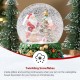 Glitzhome 150mm Christmas Resin Lighted Musical  Snowflakes Santa Waterglobe