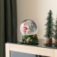 Glitzhome 150mm Christmas Resin Lighted Musical  Snowflakes Santa Waterglobe