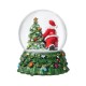 Glitzhome 150mm Christmas Resin Lighted Musical  Snowflakes Santa Waterglobe