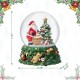 Glitzhome 150mm Christmas Resin Lighted Musical  Snowflakes Santa Waterglobe