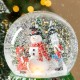 Glitzhome 150mm Christmas Resin Lighted Musical  Snowflakes Snowman Waterglobe