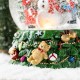 Glitzhome 150mm Christmas Resin Lighted Musical  Snowflakes Snowman Waterglobe