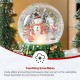 Glitzhome 150mm Christmas Resin Lighted Musical  Snowflakes Snowman Waterglobe