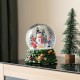 Glitzhome 150mm Christmas Resin Lighted Musical  Snowflakes Snowman Waterglobe