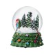 Glitzhome 150mm Christmas Resin Lighted Musical  Snowflakes Snowman Waterglobe