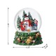Glitzhome 150mm Christmas Resin Lighted Musical  Snowflakes Snowman Waterglobe