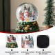 Glitzhome 150mm Christmas Resin Lighted Musical  Snowflakes Snowman Waterglobe