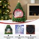 Glitzhome 100mm Christmas Resin Lighted Musical Snowflakes Christmas Tree Waterglobe