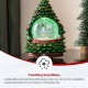 Glitzhome 100mm Christmas Resin Lighted Musical Snowflakes Christmas Tree Waterglobe