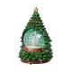 Glitzhome 100mm Christmas Resin Lighted Musical Snowflakes Christmas Tree Waterglobe