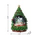 Glitzhome 100mm Christmas Resin Lighted Musical Snowflakes Christmas Tree Waterglobe