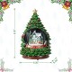 Glitzhome 100mm Christmas Resin Lighted Musical Snowflakes Christmas Tree Waterglobe
