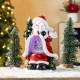 Glitzhome 100mm Christmas Resin Lighted Snowflakes Snowman Waterglobe