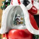 Glitzhome 100mm Christmas Resin Lighted Snowflakes Snowman Waterglobe