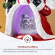 Glitzhome 100mm Christmas Resin Lighted Snowflakes Snowman Waterglobe