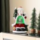 Glitzhome 100mm Christmas Resin Lighted Snowflakes Snowman Waterglobe