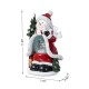 Glitzhome 100mm Christmas Resin Lighted Snowflakes Snowman Waterglobe