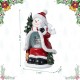 Glitzhome 100mm Christmas Resin Lighted Snowflakes Snowman Waterglobe