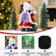 Glitzhome 100mm Christmas Resin Lighted Snowflakes Snowman Waterglobe