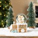Glitzhome 100mm Christmas Resin Musical Snowflakes   Ginginerbread Family Train Waterglobe