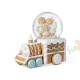 Glitzhome 100mm Christmas Resin Musical Snowflakes   Ginginerbread Family Train Waterglobe