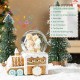 Glitzhome 100mm Christmas Resin Musical Snowflakes   Ginginerbread Family Train Waterglobe