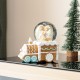 Glitzhome 100mm Christmas Resin Musical Snowflakes   Ginginerbread Family Train Waterglobe