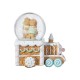 Glitzhome 100mm Christmas Resin Musical Snowflakes   Ginginerbread Family Train Waterglobe