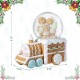 Glitzhome 100mm Christmas Resin Musical Snowflakes   Ginginerbread Family Train Waterglobe