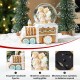 Glitzhome 100mm Christmas Resin Musical Snowflakes   Ginginerbread Family Train Waterglobe