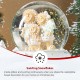 Glitzhome 100mm Christmas Resin Musical Snowflakes   Ginginerbread Family Train Waterglobe