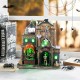Glitzhome 11"H Lighted  Resin Halloween Haunted House Table Village Decor