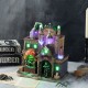 Glitzhome 11"H Lighted  Resin Halloween Haunted House Table Village Decor