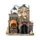 Glitzhome 11"H Lighted  Resin Halloween Haunted House Table Village Decor