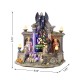 Glitzhome 9.75"H Lighted  Resin Halloween Haunted House Table Village Decor
