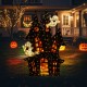 Glitzhome 61.75"H Lighted Halloween 2D Haunted House Outdoor Décor with 210 Warm White LED Lights （KD）