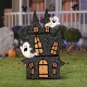 Glitzhome 61.75"H Lighted Halloween 2D Haunted House Outdoor Décor with 210 Warm White LED Lights （KD）