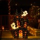 Glitzhome 61.75"H Lighted Halloween 2D Haunted House Outdoor Décor with 210 Warm White LED Lights （KD）