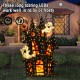 Glitzhome 61.75"H Lighted Halloween 2D Haunted House Outdoor Décor with 210 Warm White LED Lights （KD）