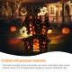 Glitzhome 61.75"H Lighted Halloween 2D Haunted House Outdoor Décor with 210 Warm White LED Lights （KD）