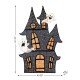 Glitzhome 61.75"H Lighted Halloween 2D Haunted House Outdoor Décor with 210 Warm White LED Lights （KD）