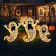 Glitzhome Set of 3  Lighted  Halloween 2.5D Ghosts Family Outdoor Décor with 200 Warm white  LED Lights （KD）