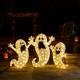 Glitzhome Set of 3  Lighted  Halloween 2.5D Ghosts Family Outdoor Décor with 200 Warm white  LED Lights （KD）