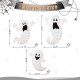 Glitzhome Set of 3  Lighted  Halloween 2.5D Ghosts Family Outdoor Décor with 200 Warm white  LED Lights （KD）