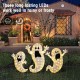 Glitzhome Set of 3  Lighted  Halloween 2.5D Ghosts Family Outdoor Décor with 200 Warm white  LED Lights （KD）