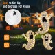 Glitzhome Set of 3  Lighted  Halloween 2.5D Ghosts Family Outdoor Décor with 200 Warm white  LED Lights （KD）